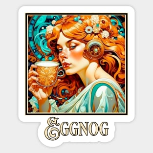 Art Nouveau Eggnog Sticker